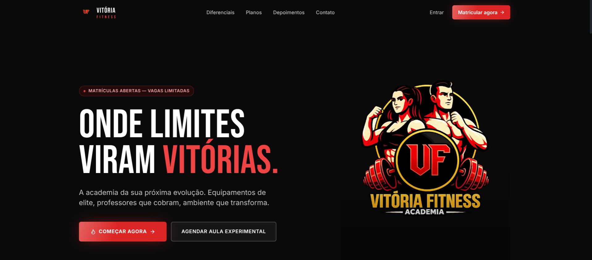 Vitória Fitness — início